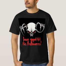 Verschrikkelijk skelet met rode ogen Halloween Hor T-shirt