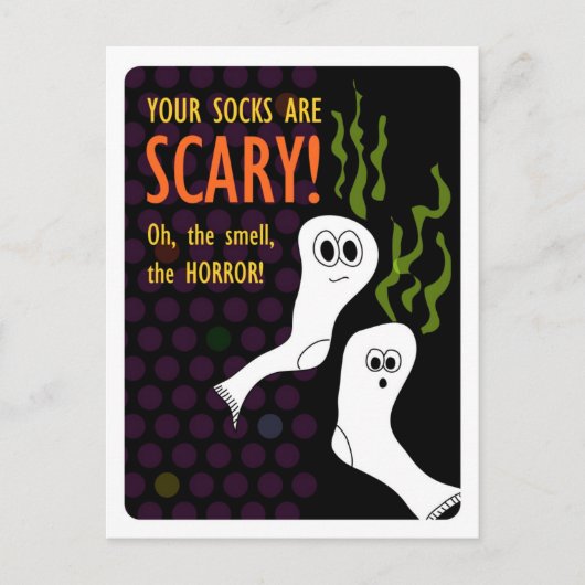 Verschrikkelijk Smelly Halloween Socks Briefkaart (Voorkant)