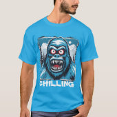 Verschrikkelijk Sneeuwman Yeti Monster Creepy Wint T-shirt (Voorkant)