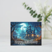 Verschrikkelijk spookhuis Halloween Briefkaart (Staand voorkant)