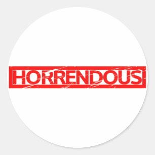 Verschrikkelijk stempel ronde sticker