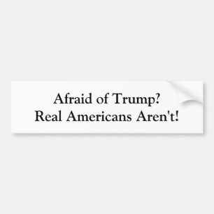 Verschrikkelijk van Trump? Bumpersticker