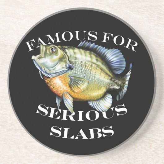 Verschrikkelijk voor serieuze slakken donker zandsteen onderzetter (Voorkant)