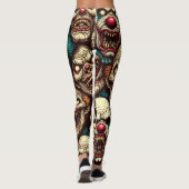 Verschrikkelijke Clowns Halloween Leggings (Achterkant)