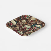 Verschrikkelijke Clowns Halloween Party Papieren Bordje (Gebogen)