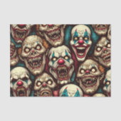Verschrikkelijke Clowns Halloween Tissuepapier (Voorkant)