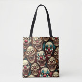 Verschrikkelijke Clowns Halloween Tote Bag (Voorkant)