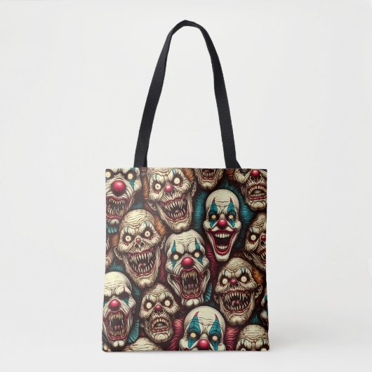 Verschrikkelijke Clowns Halloween Tote Bag (Voorkant)