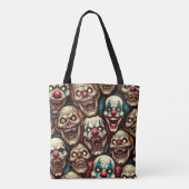 Verschrikkelijke Clowns Halloween Tote Bag (Achterkant)