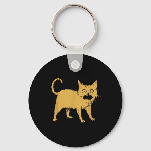 Verschrikkelijke Japanse kat Sleutelhanger (Voorkant)
