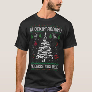 Verschrikkelijke kersttrui met geweren voor mannen t-shirt
