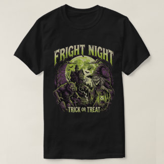 Verschrikkelijke nacht Halloween griezelig T-shirt