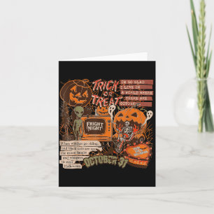Verschrikkelijke Nacht Halloween Skeletten Buitena Kaart