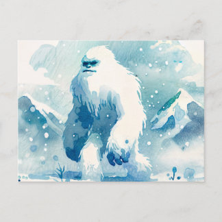 Verschrikkelijke Sneeuwman Winter Waterverf Briefkaart