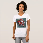 Verschrikt Santa Sprint t shirt (Voorkant volledig)