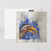 Verschrikte Hornbill briefkaart stijl notecard (Voorkant / Achterkant)