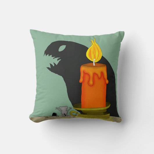 Verschrikte muis kussen (Voorkant)