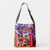 verschrompelde lichten crossbody tas (Achterkant)
