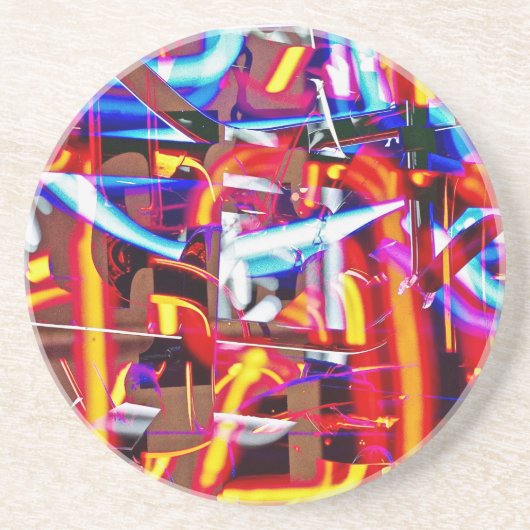 verschrompelde lichten zandsteen onderzetter (Voorkant)