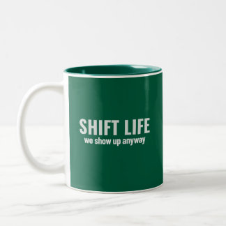 VERSCHUIF JE LEVEN - wij komen toch wel | Shift Li Tweekleurige Koffiemok