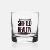 Verschuifde realiteit - Glitch in de tijdlijn Whisky Glas (Voorkant)