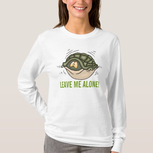 verschuilen in schelp in schildpad laat me met rus t-shirt (Voorkant)
