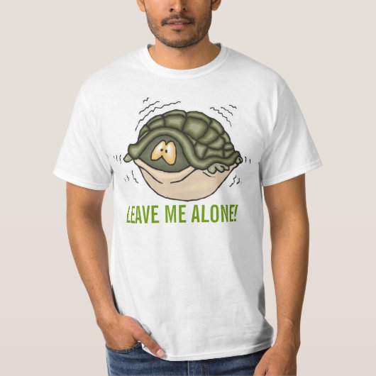 verschuilen in schelp in schildpad laat me met rus t-shirt (Voorkant)