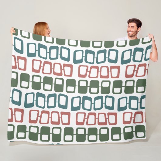 Verschuine rechthoeken fleece deken (In situ)