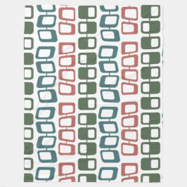 Verschuine rechthoeken fleece deken