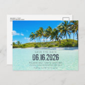 Verschuiven Beach Destination Save the Dates Aankondigingskaart (Voorkant / Achterkant)