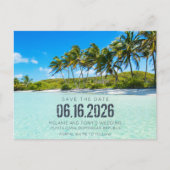 Verschuiven Beach Destination Save the Dates Aankondigingskaart (Voorkant)