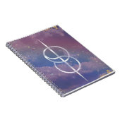 verschuivend symbool in de wolken notitieboek (Rechterzijde)