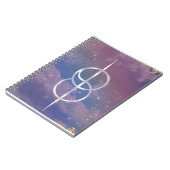 verschuivend symbool in de wolken notitieboek (Linkerzijde)