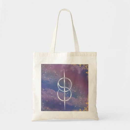 verschuivend symbool in de wolken tote bag (Voorkant)