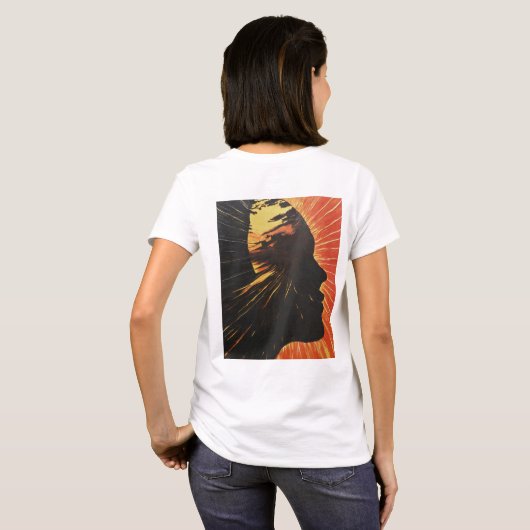 Verschuivende zon t-shirt (Achterkant volledig)