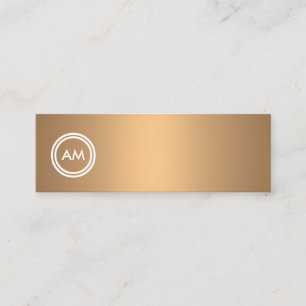 Verschuiving Cirkel Monogram op Faux koper Mini Visitekaartje