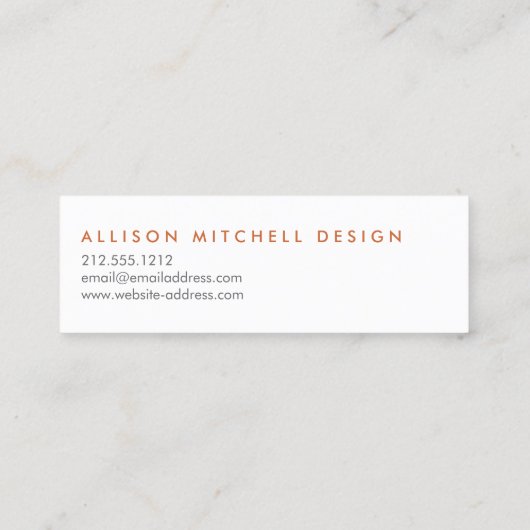 Verschuiving Cirkel Monogram op Faux koper Mini Visitekaartje (Achterkant)