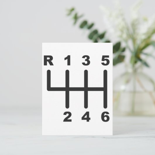 Verschuiving snelheid 6 briefkaart (Staand voorkant)