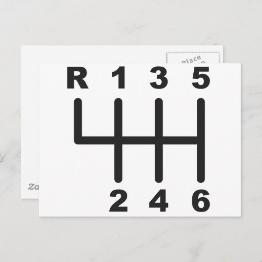 Verschuiving snelheid 6 briefkaart (Voorkant / Achterkant)