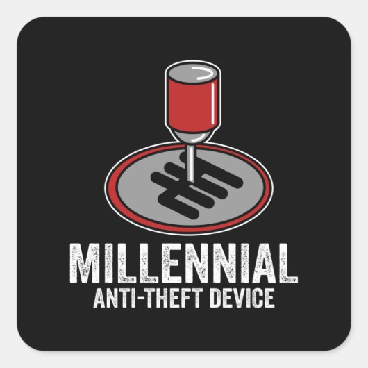 Verschuiving voor handmatige transmissie van auto' vierkante sticker (Voorkant)