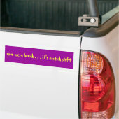 Verschuivingsmechanisme Bumpersticker (paars/geel) (Op Truck)
