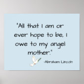 verschuldigd aan de engel moeder moederdag Abraham Poster (Voorkant)