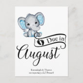 Verschuldigd in augustus Little Peanut Baby Boy El Briefkaart (Voorkant)