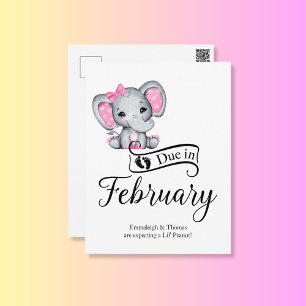 Verschuldigd in februari Little Peanut Baby Girl E Briefkaart