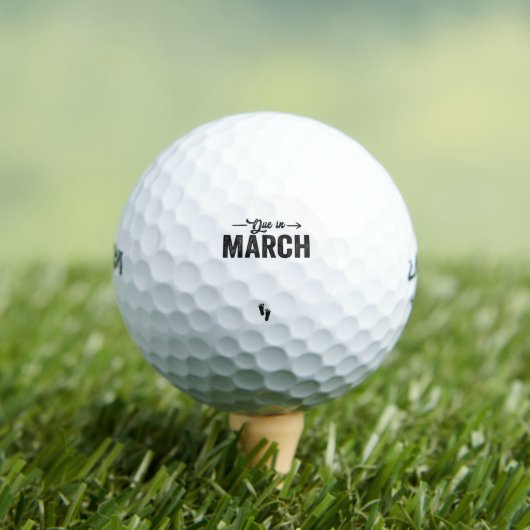 Verschuldigd in maart Baby aankondiging Zwangersch Golfballen (Insitu Shirt)