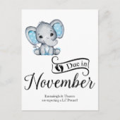 Verschuldigd in november Little Peanut Baby Boy El Briefkaart (Voorkant)