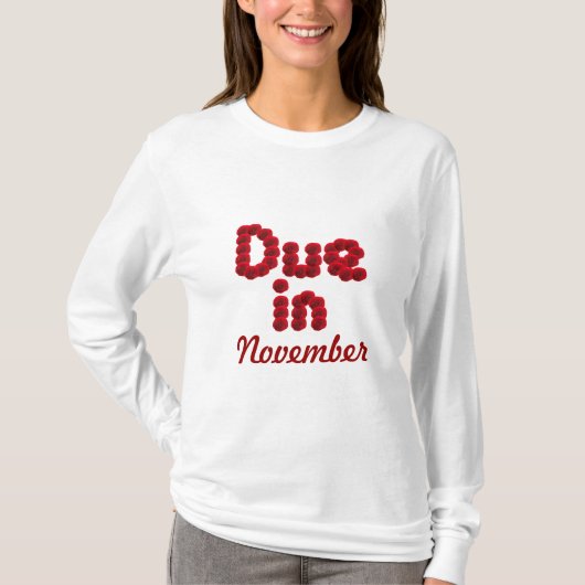 Verschuldigd in november Long Slaped Shirt (Voorkant)