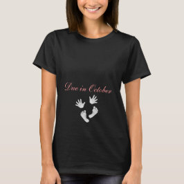 Verschuldigd in Oct. Baby handen en voeten door Le T-shirt