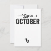 Verschuldigd in oktober Baby bekendmaking Zwangers Bedankkaart (Voorkant)