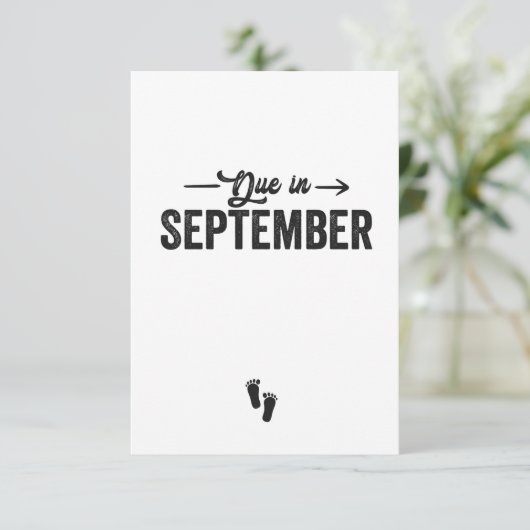 Verschuldigd in september Aankondiging Zwangerscha (Staand voorkant)